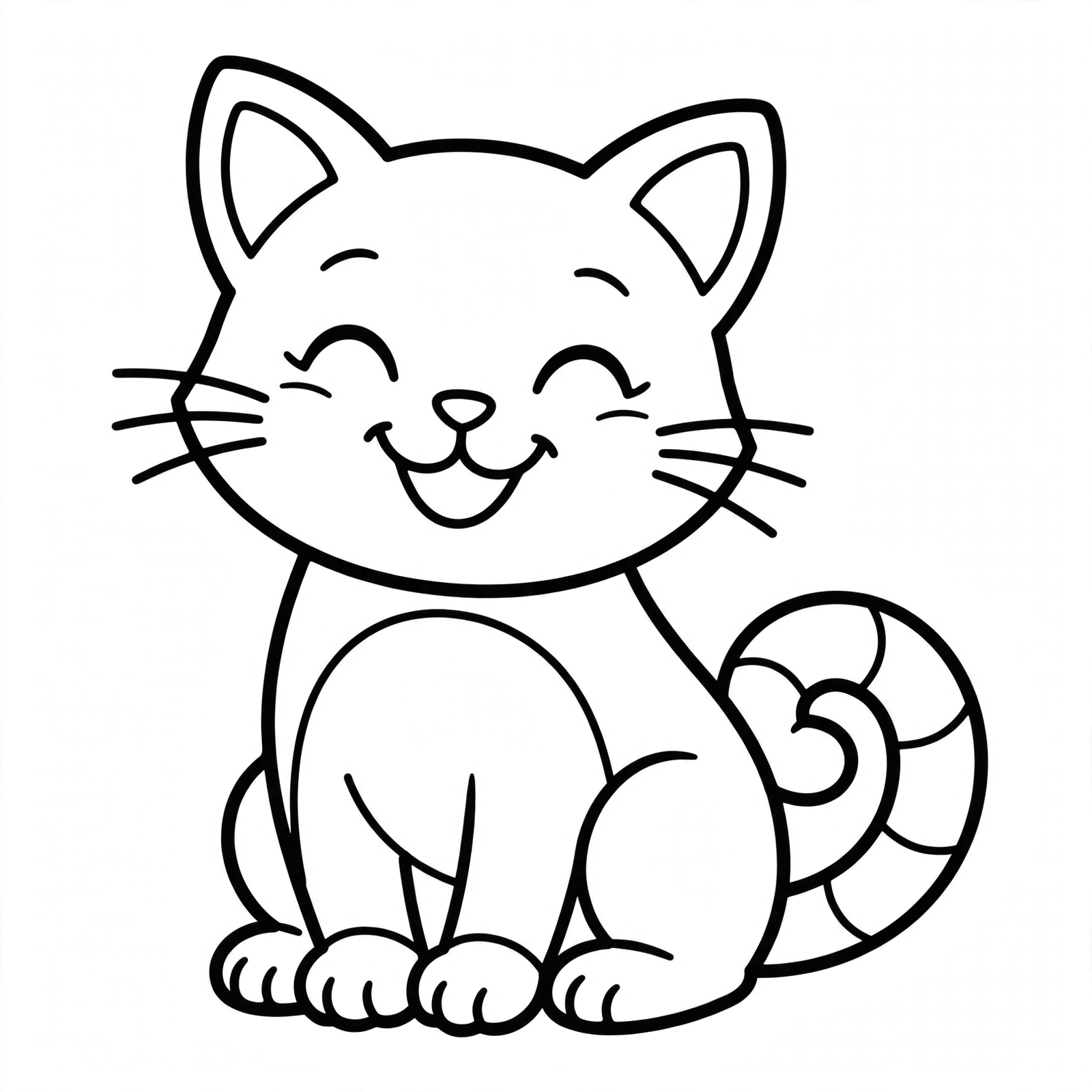 Desenho de gato fofo para colorir