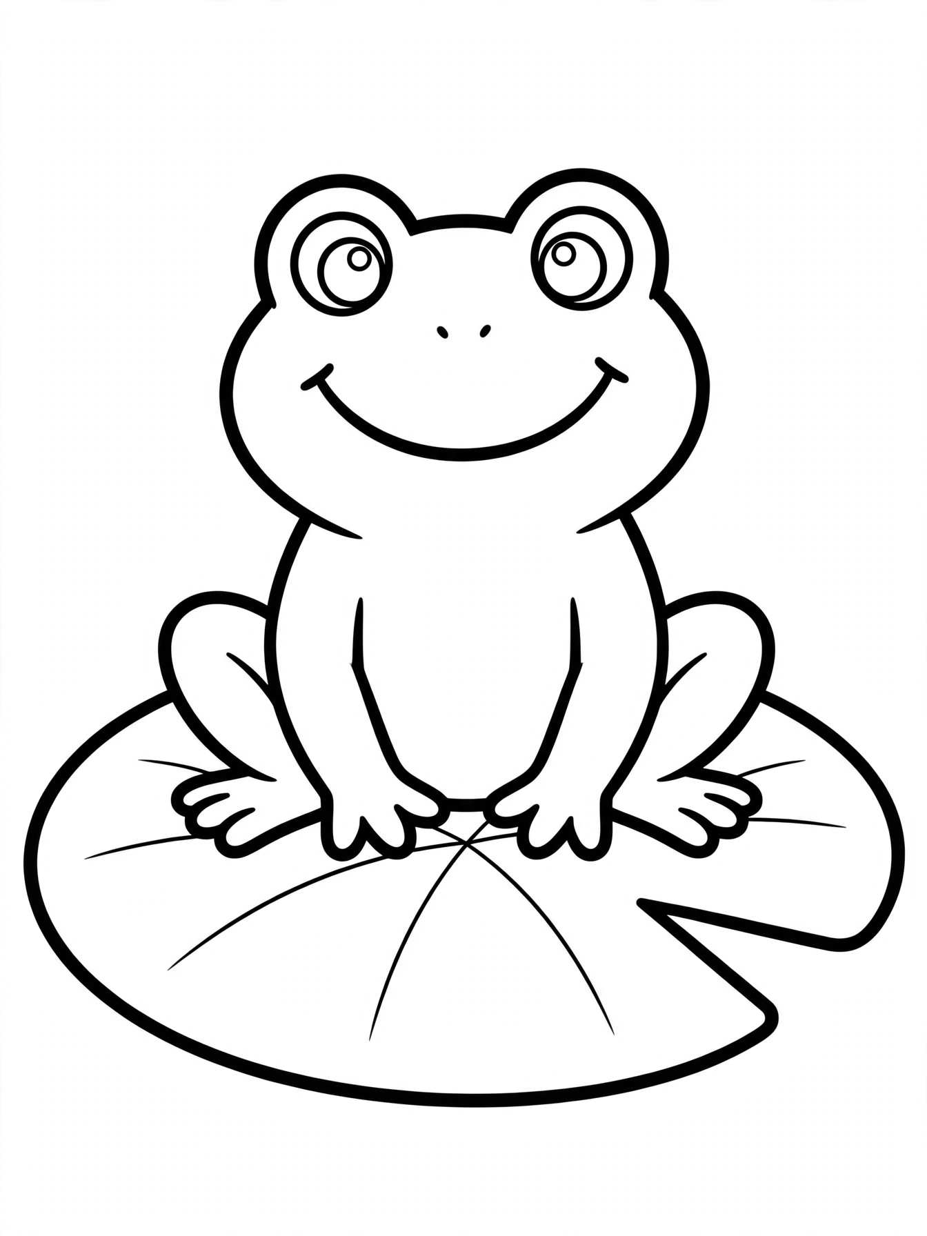 Desenho de sapo fofo para colorir