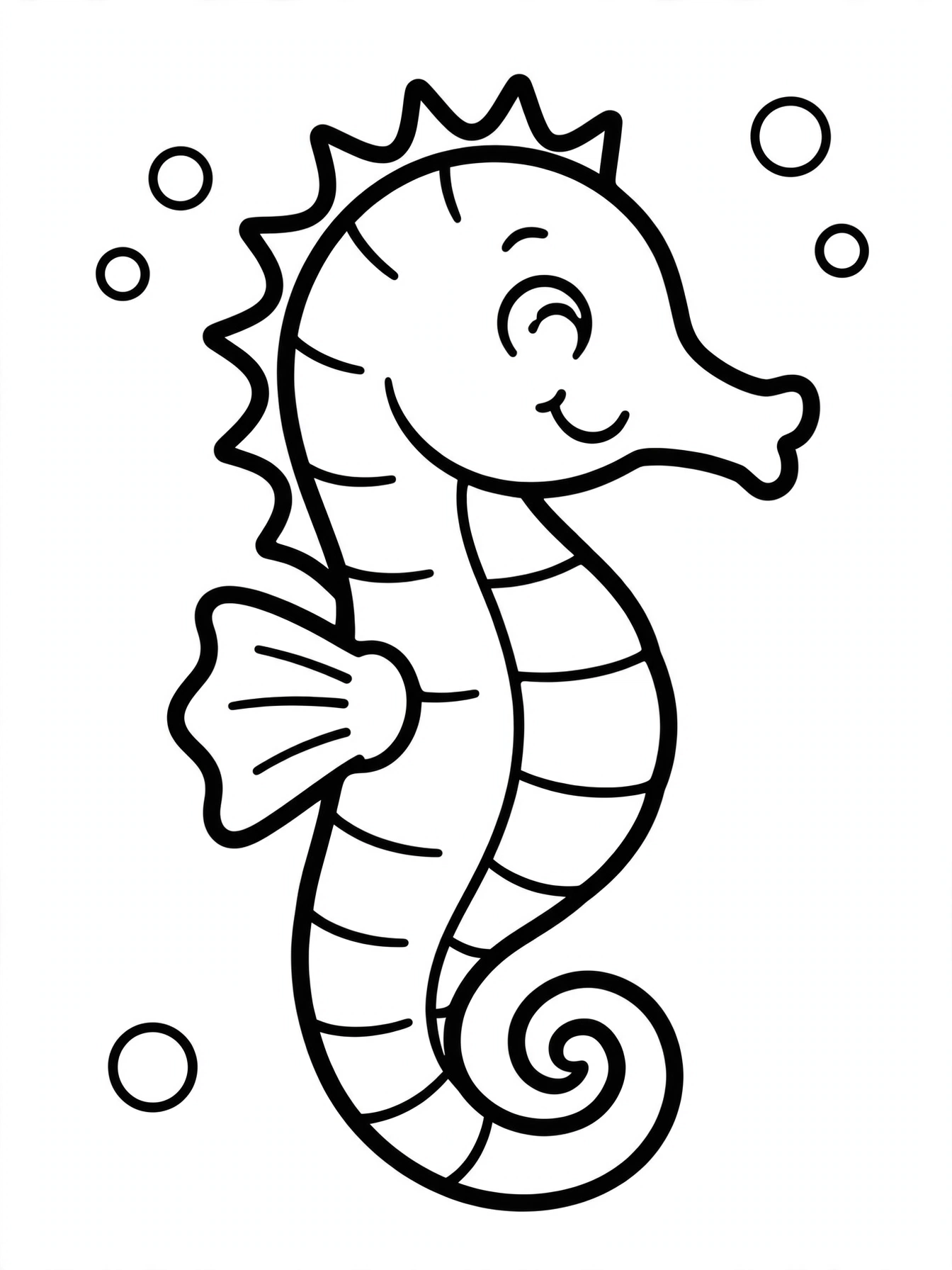 Desenho de cavalo-marinho para colorir