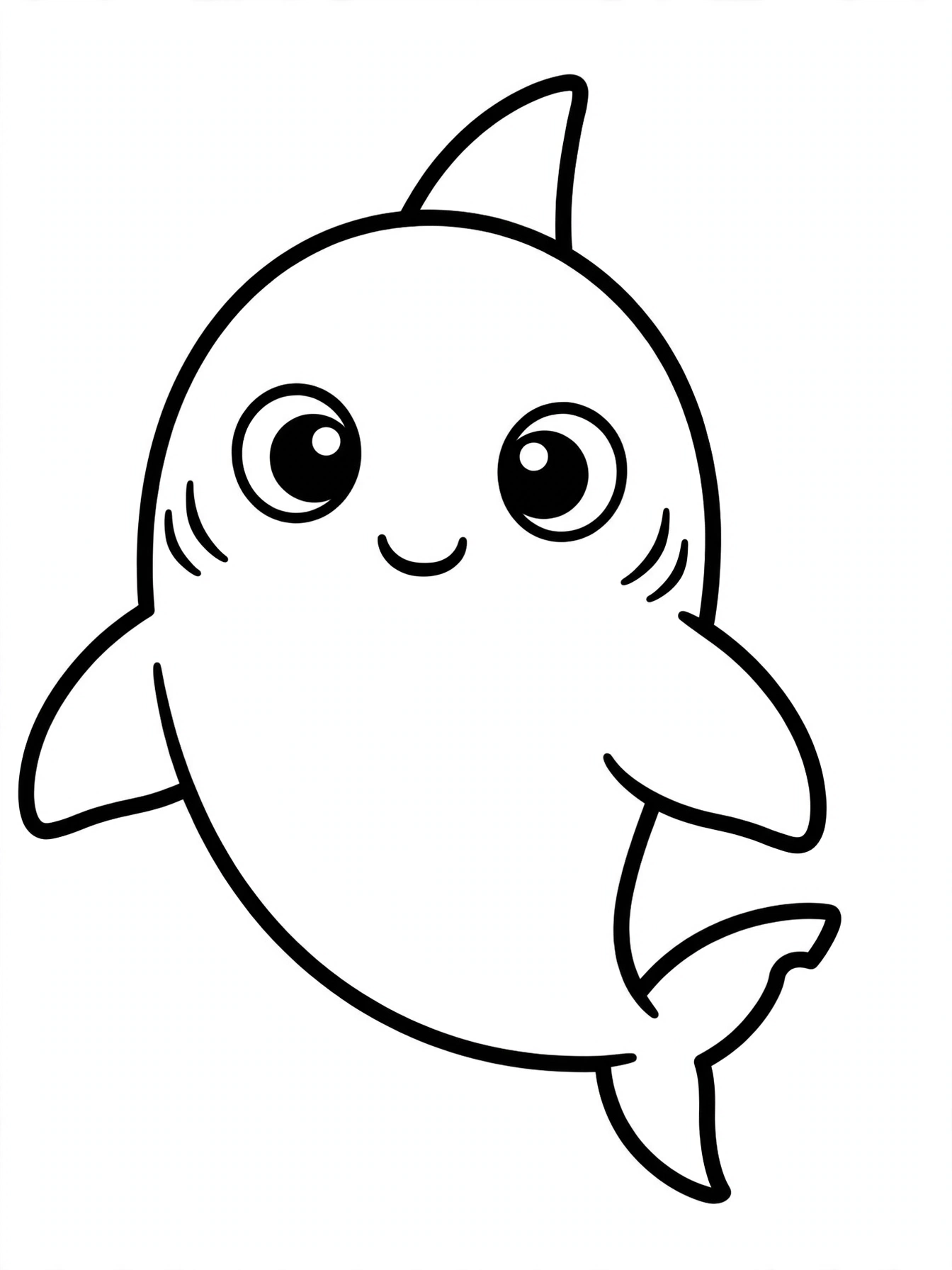 Desenho de tubarão para colorir