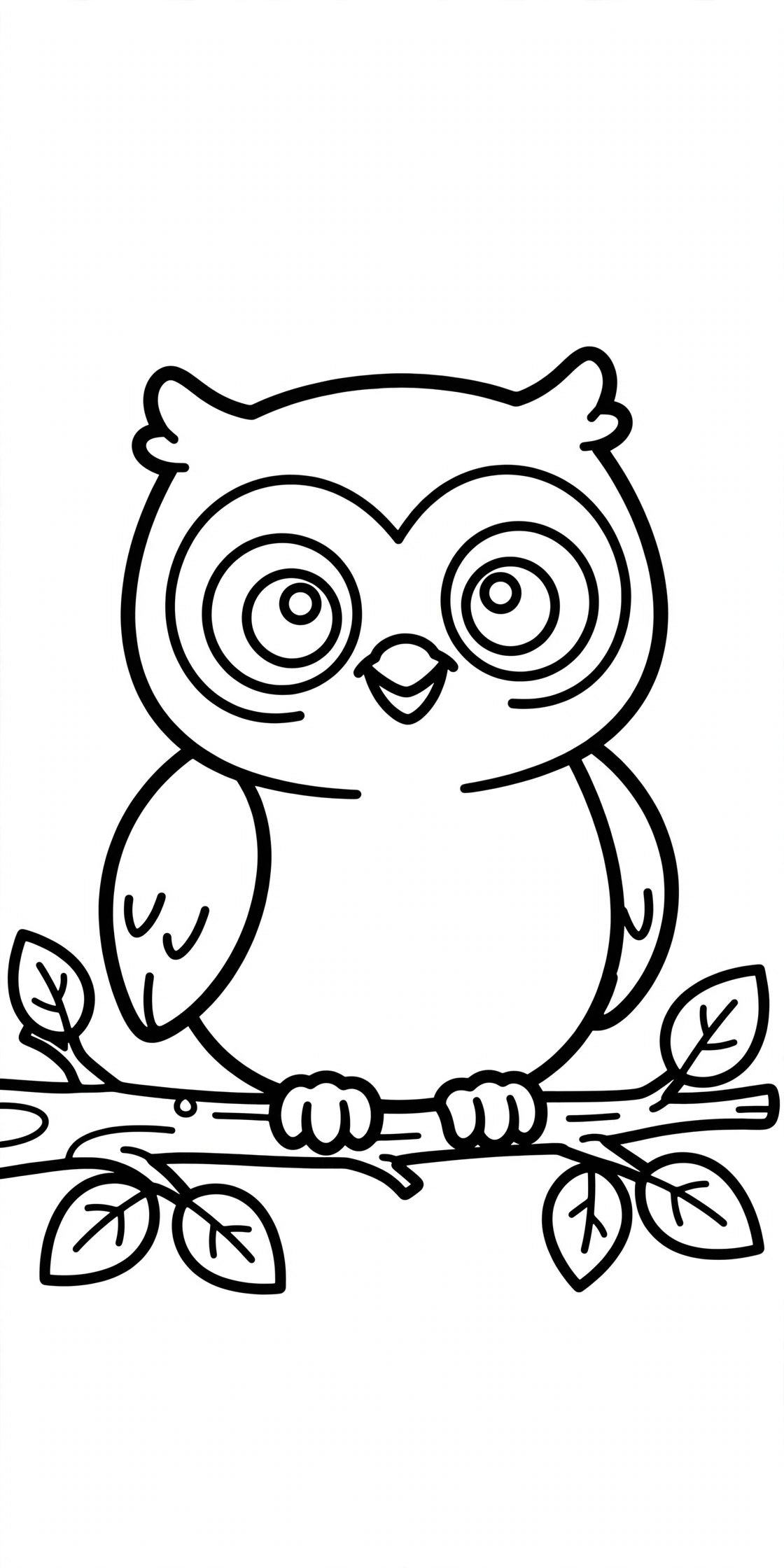 Desenho de coruja para colorir