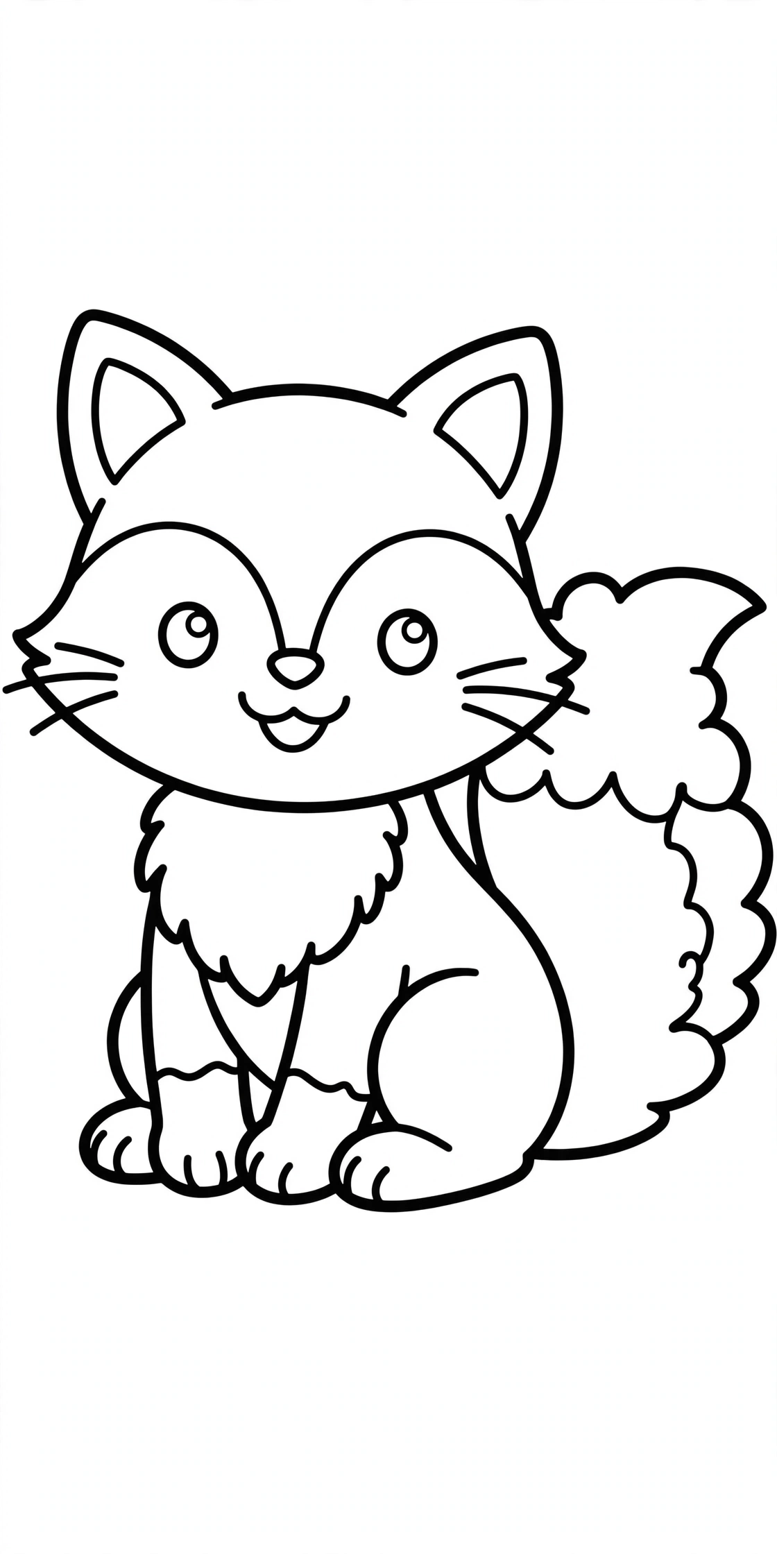 Desenho de raposa para colorir