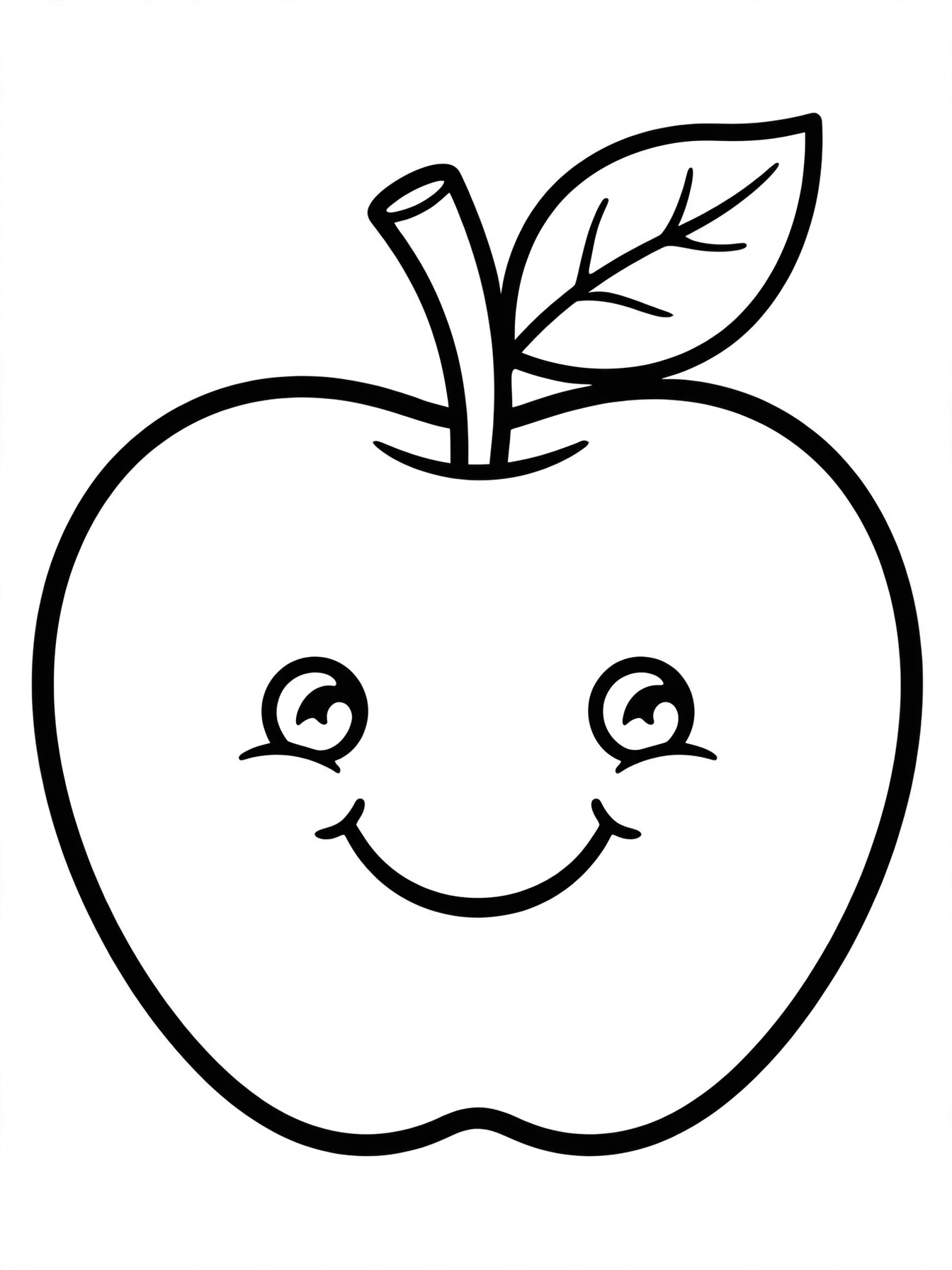 Desenho de maçã para colorir