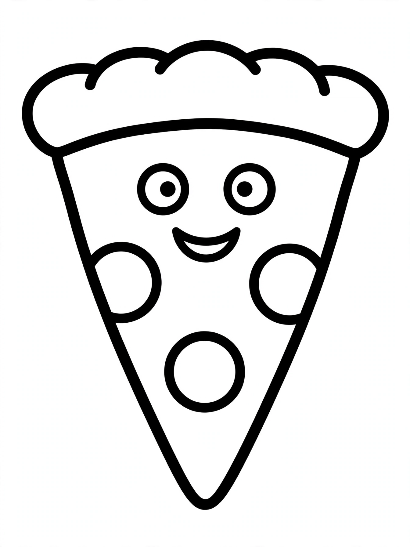 Desenho de pizza para colorir