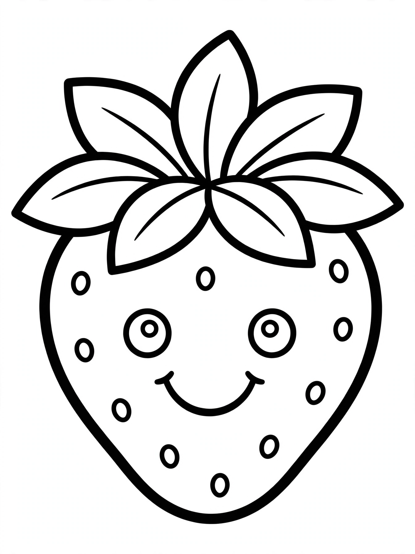 Desenho de morango para colorir