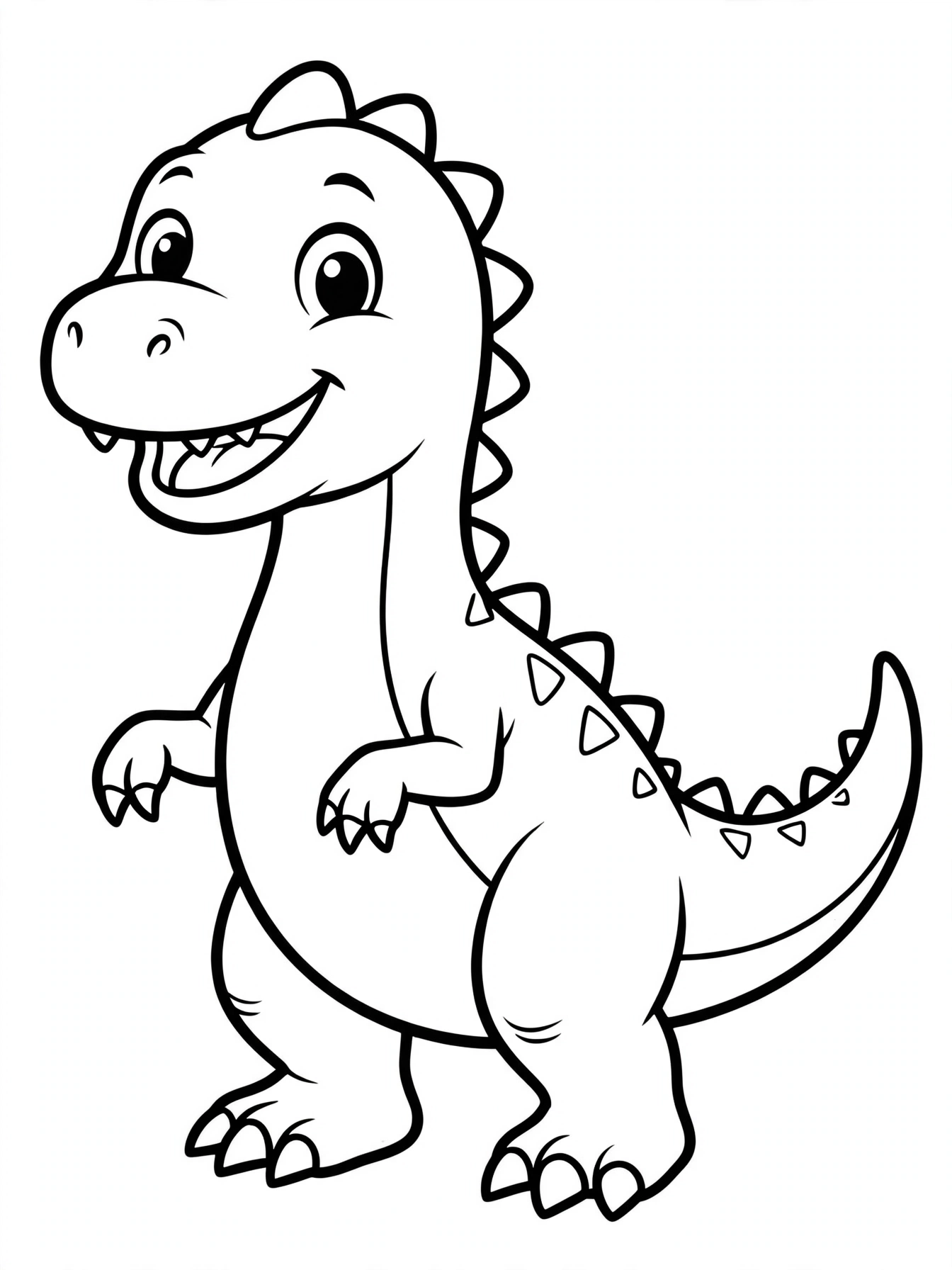 Desenho de Alossauro fofo para colorir