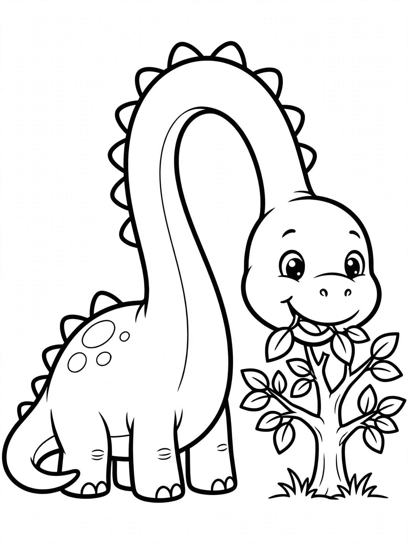 Desenho de Braquiossauro para colorir