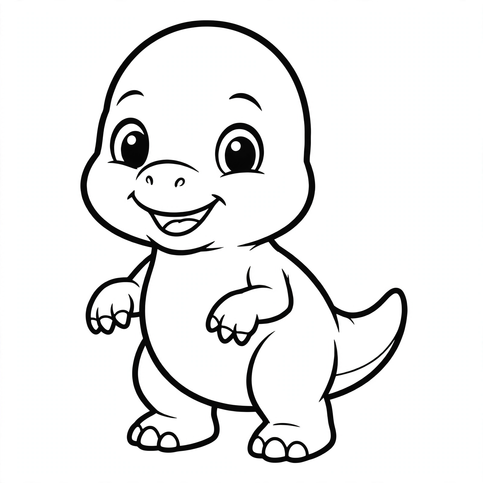 Desenho de Paquicefalossauro fofo para colorir