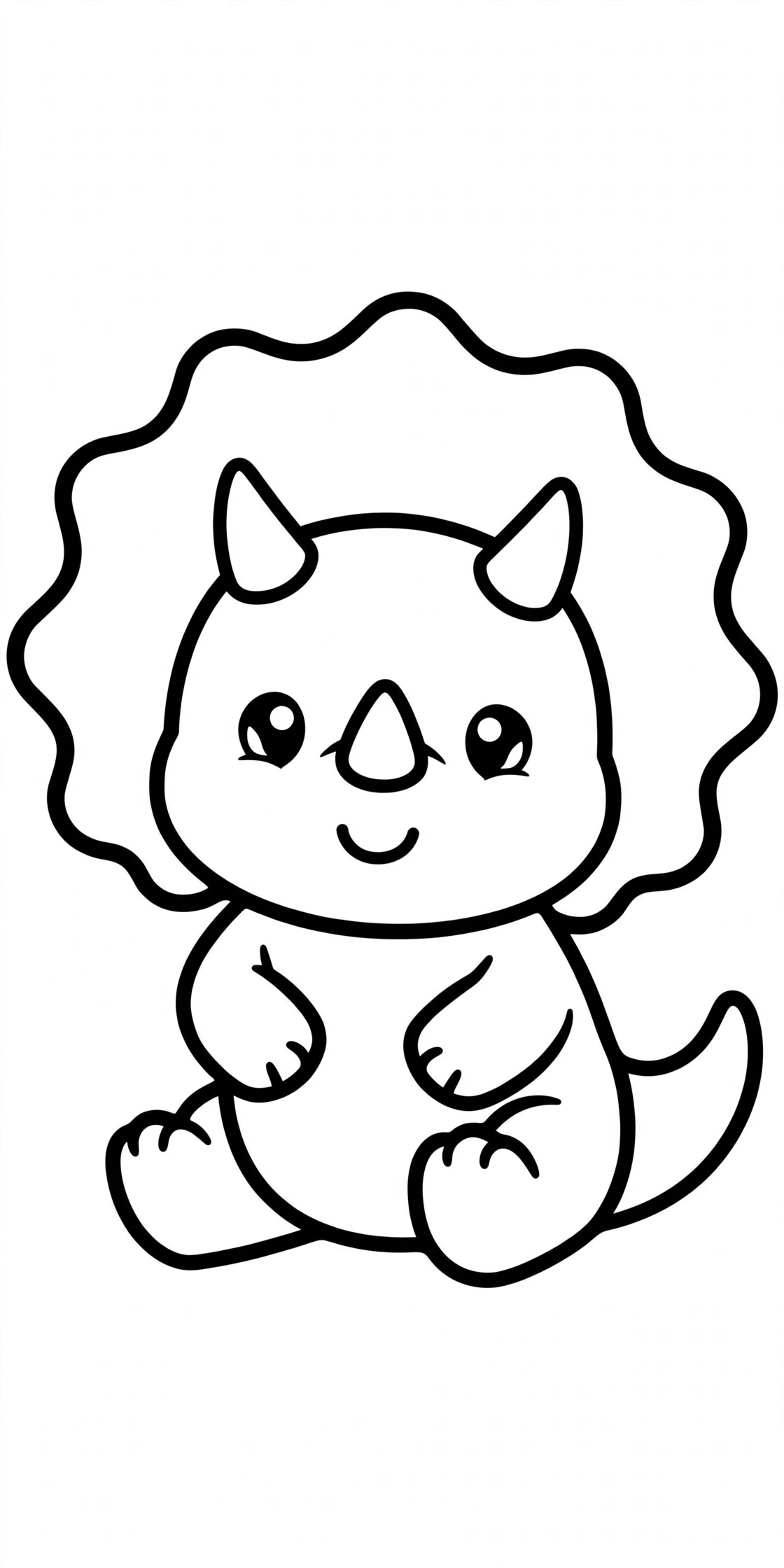 Desenho de Tricerátops para colorir