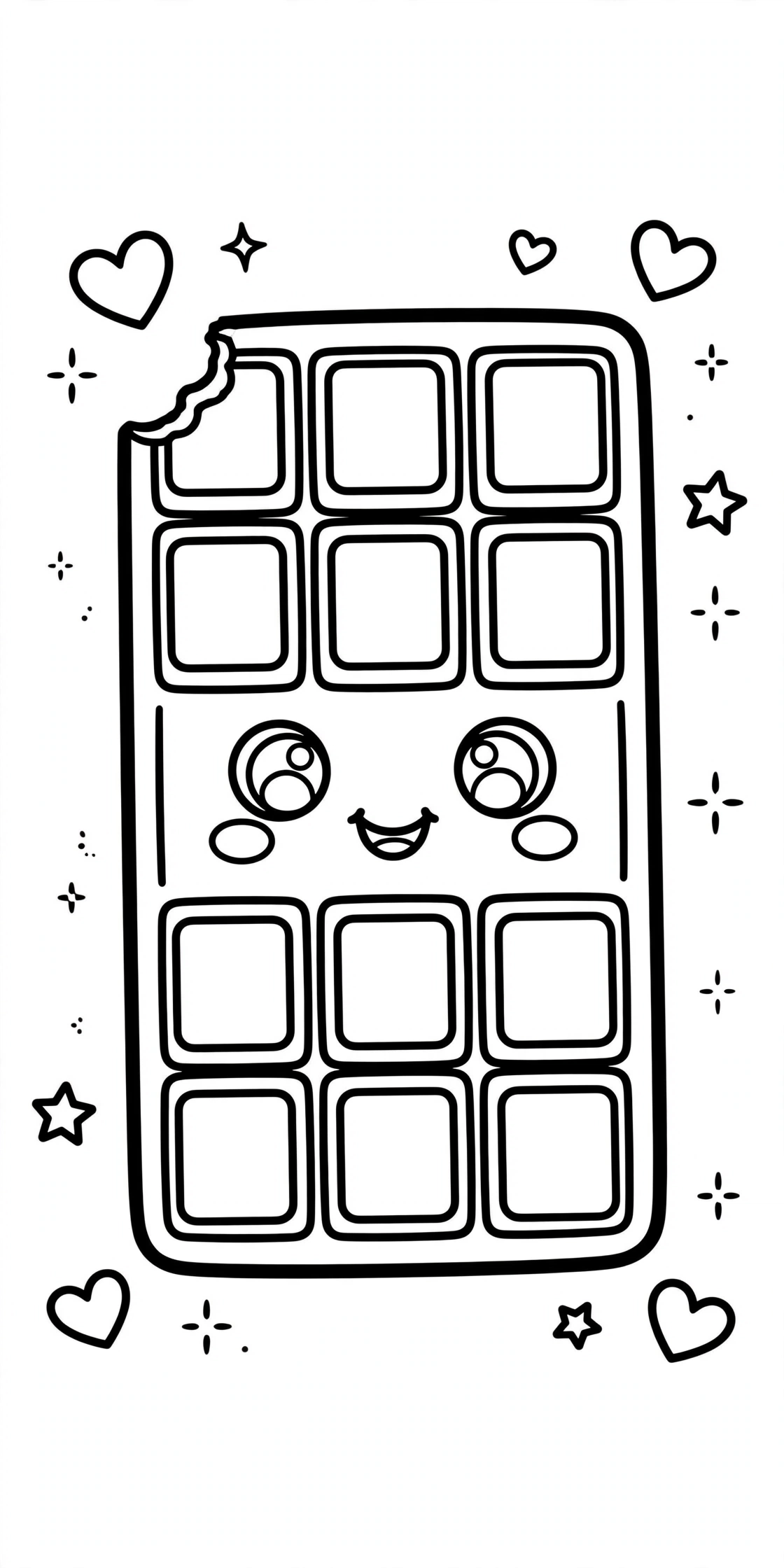 Desenho de chocolate para colorir