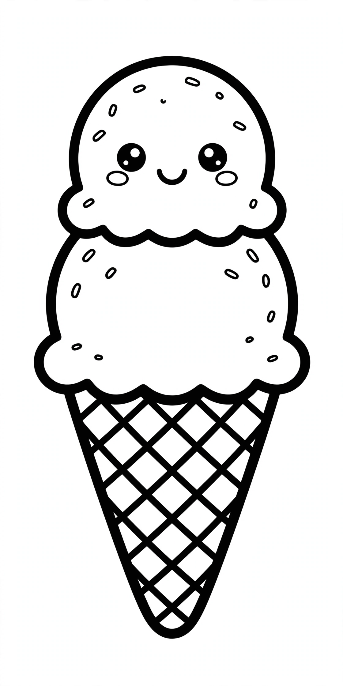 Desenho de sorvete para colorir