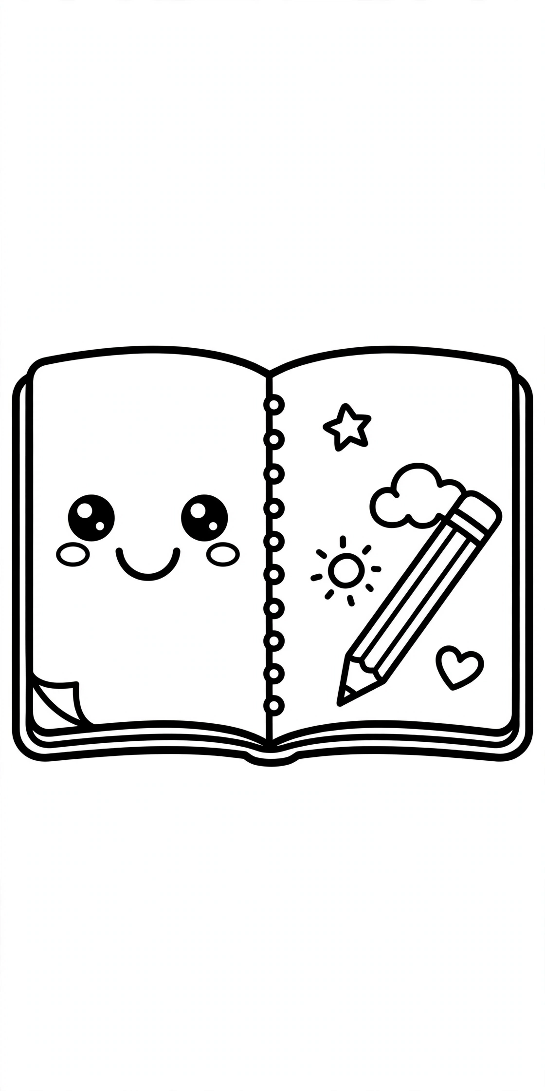 Desenho de Caderno para colorir