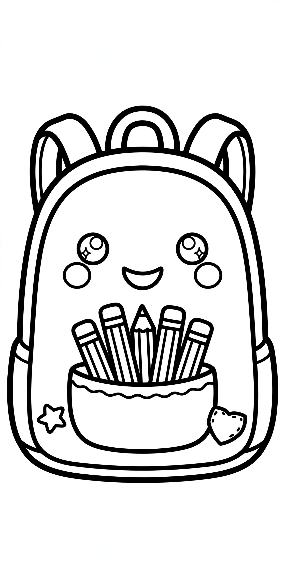 Desenho de Mochila para colorir