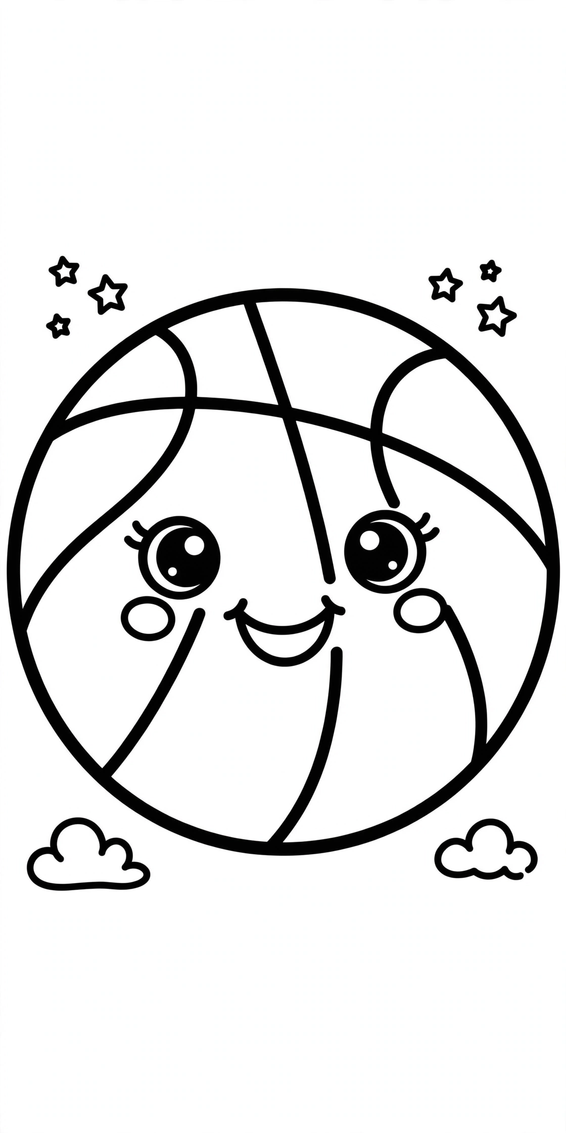 Desenho de Bola de Basquete para colorir