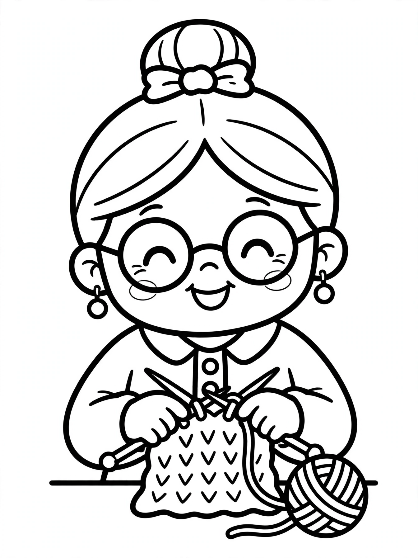Desenho de Avó para colorir