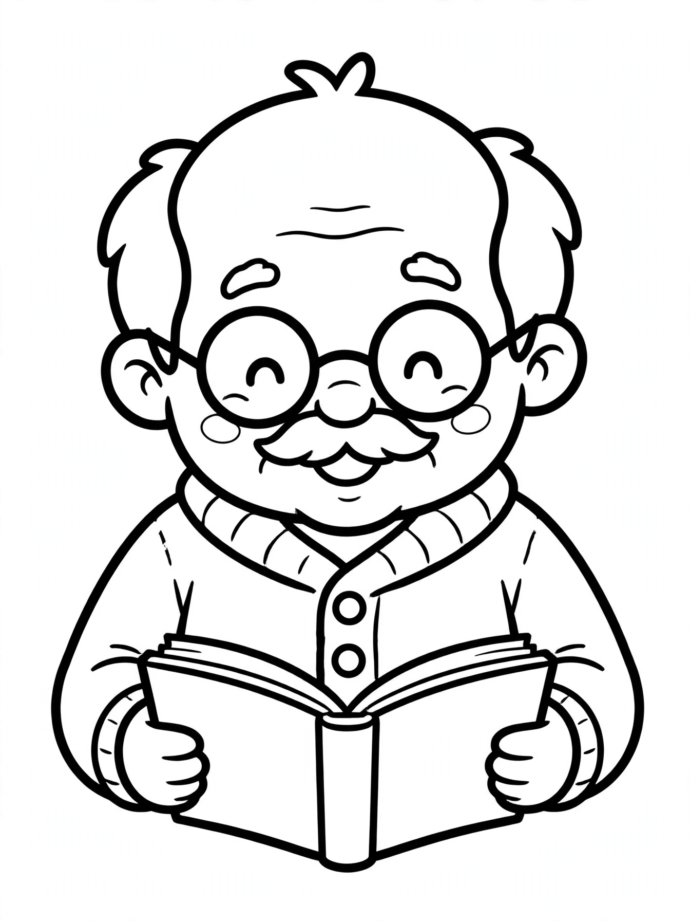 Desenho de Avô para colorir