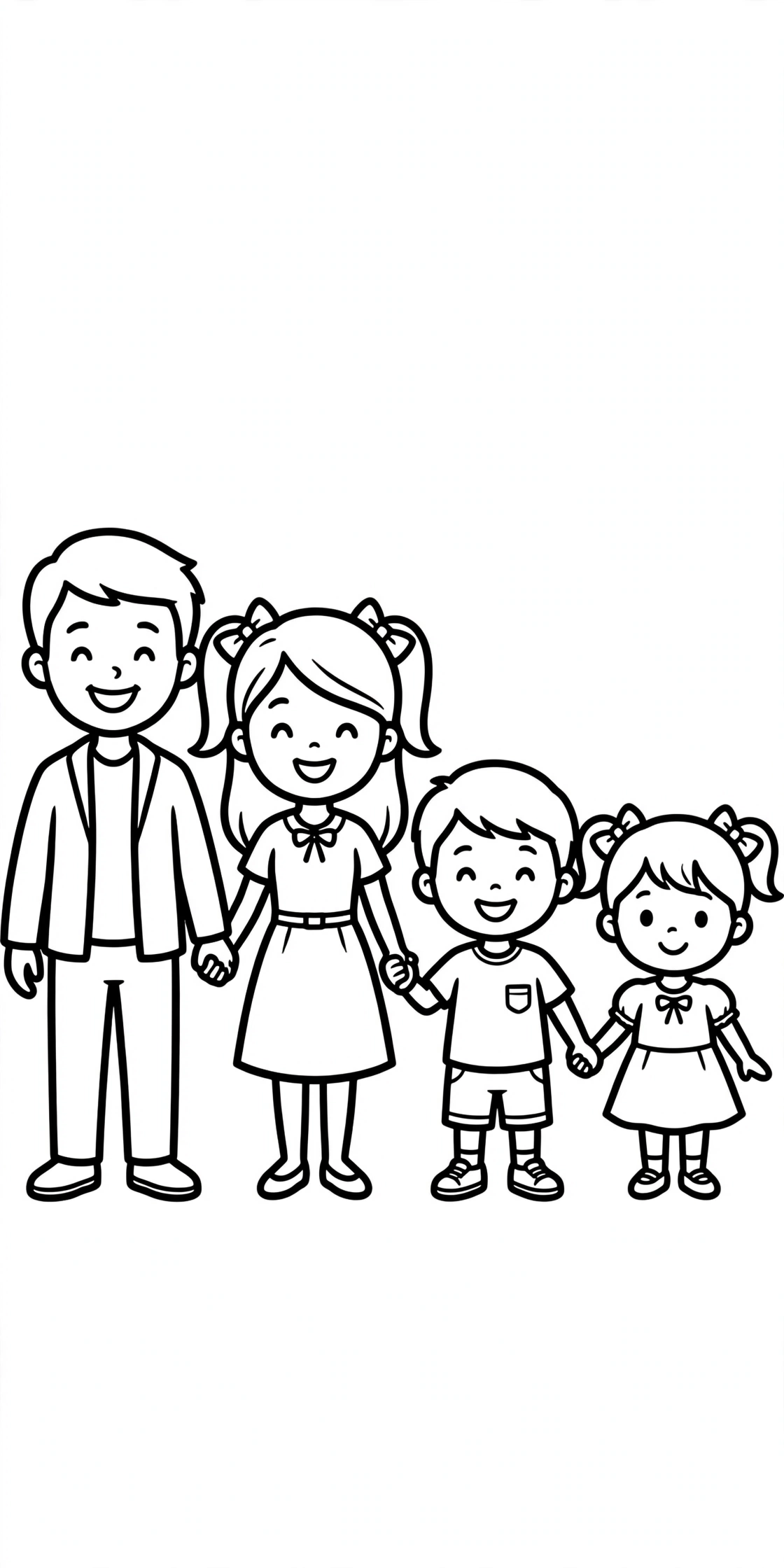 Desenho de Família para colorir