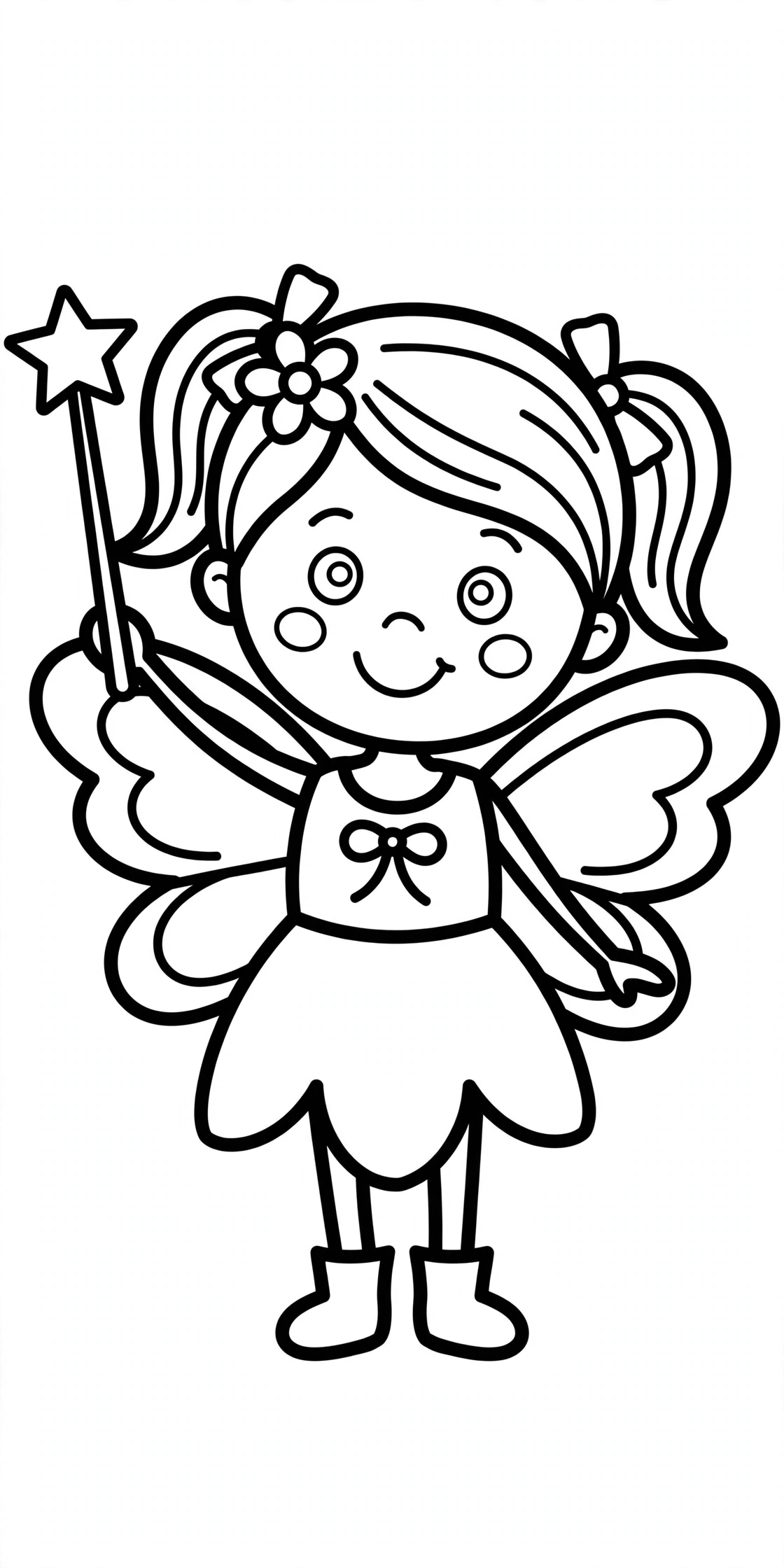 Desenho de fada para colorir