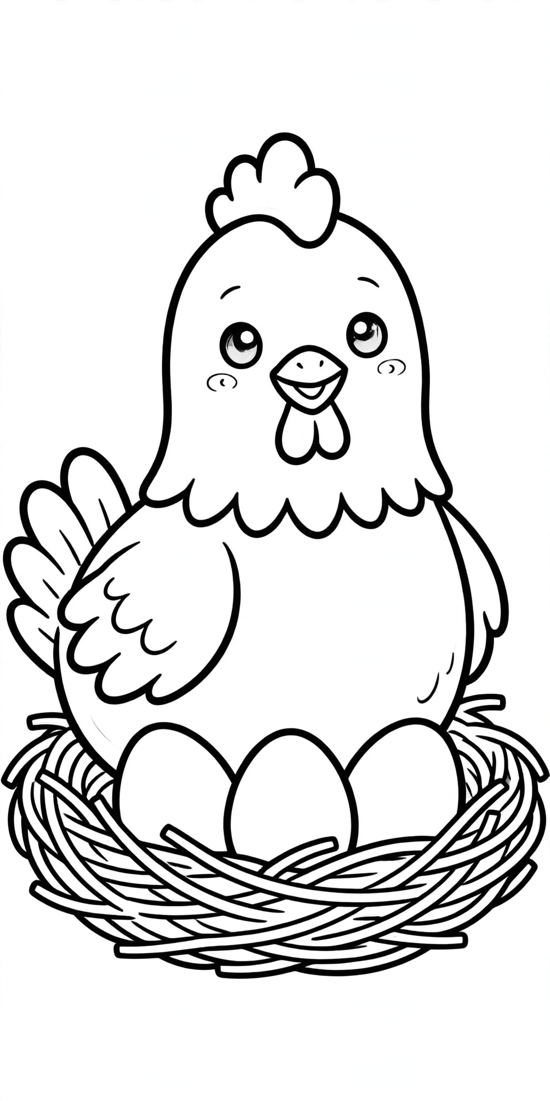Desenho de Galinha para colorir