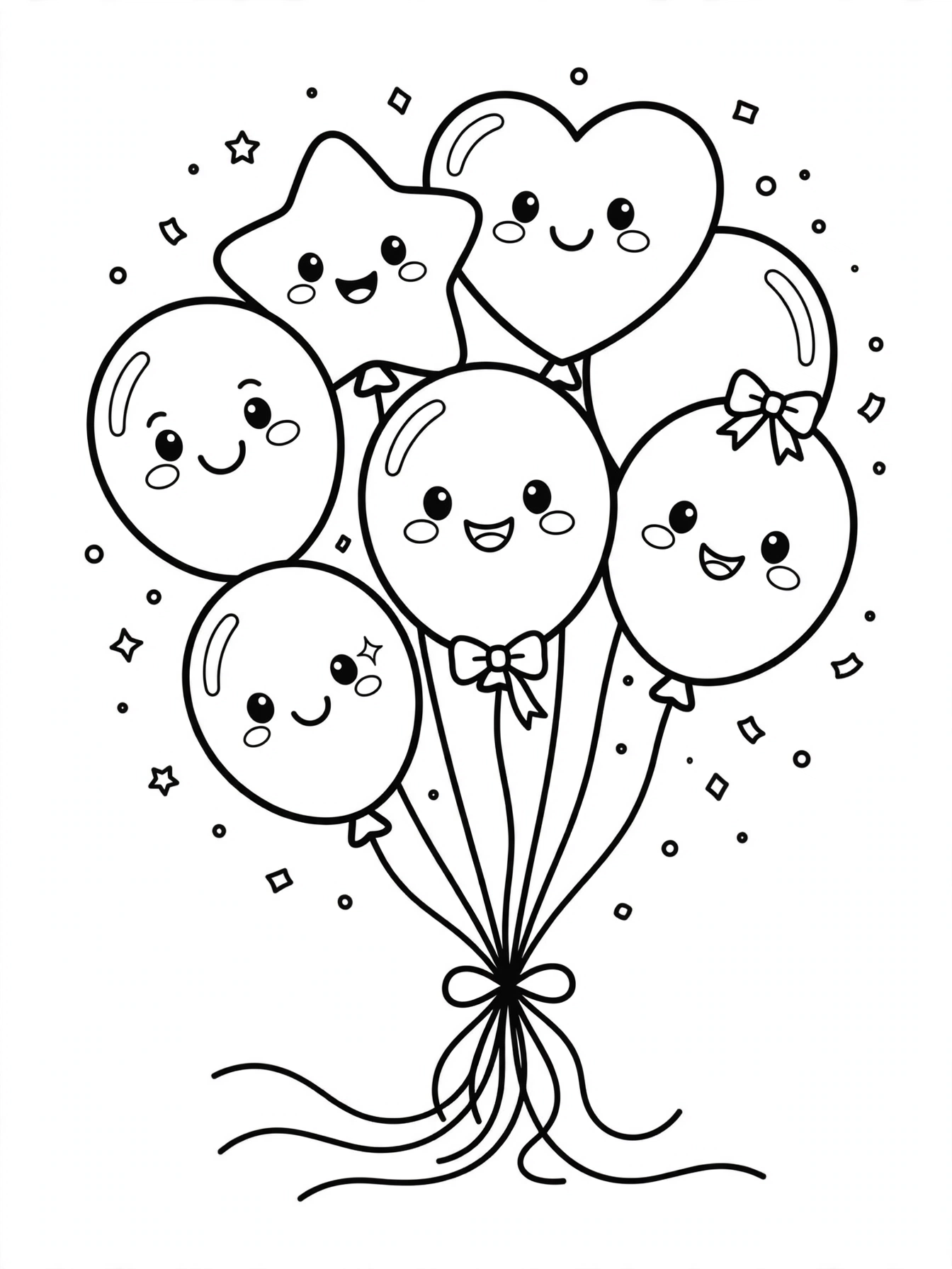 Desenho de balão de festa para colorir