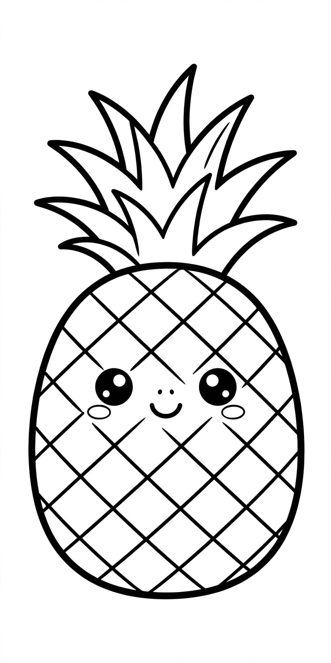 Desenho de Abacaxi para colorir