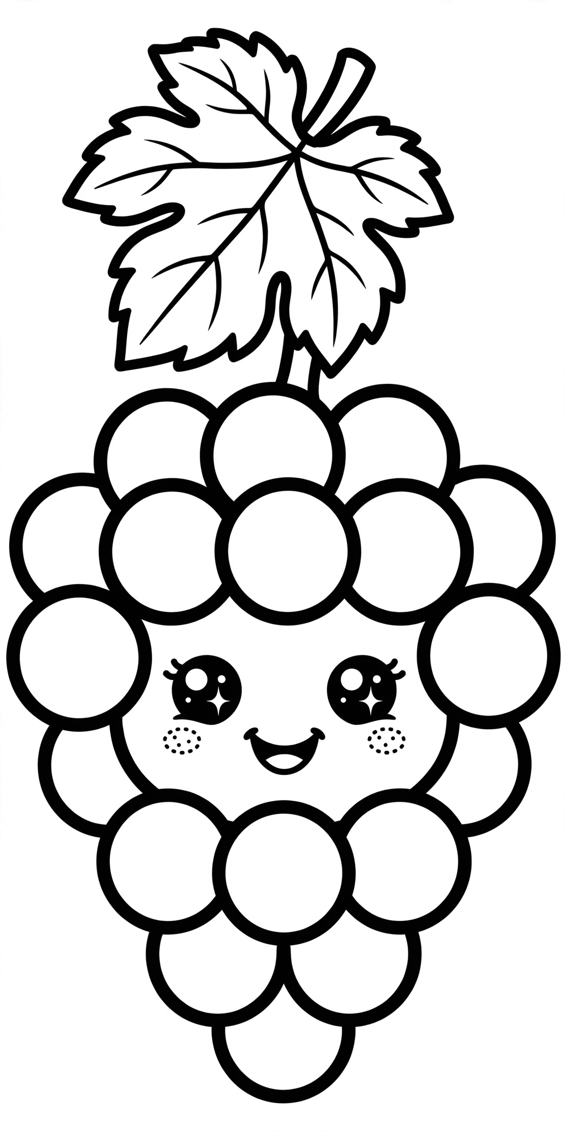 Desenho de Uva para colorir