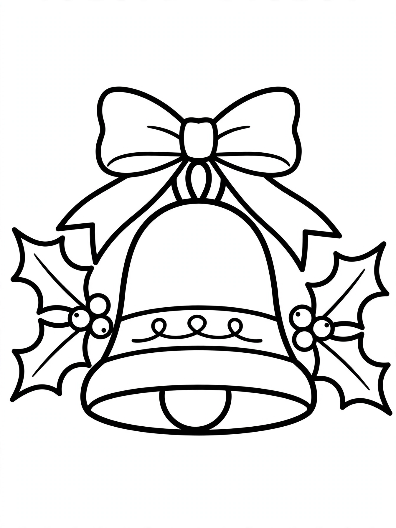 Desenho de sino de Natal para colorir