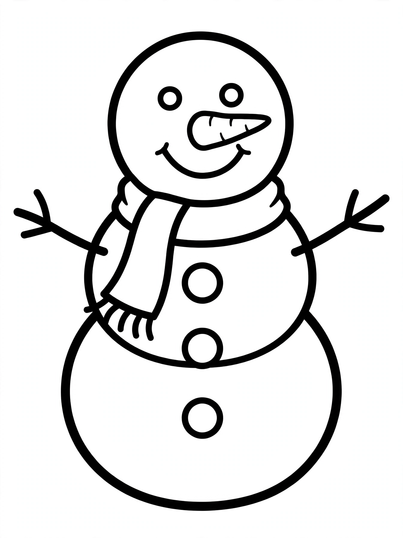 Desenho de boneco de neve para colorir