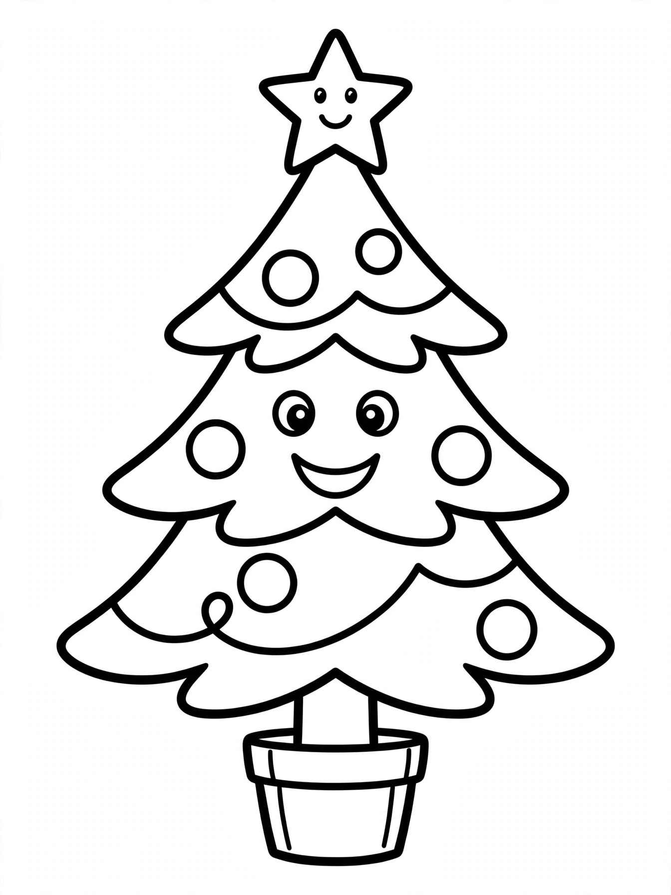 Desenho de árvore de Natal para colorir