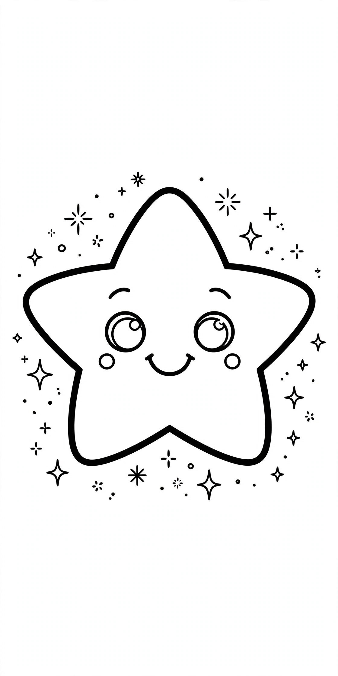Desenho de estrela para colorir