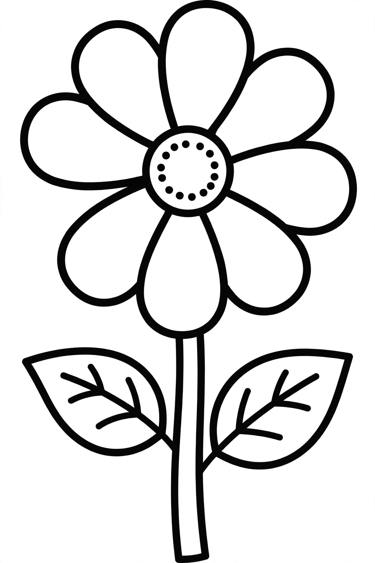 Desenho de flor para colorir e imprimir