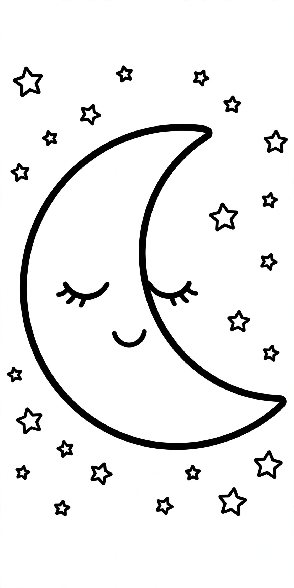 Desenho de lua para colorir