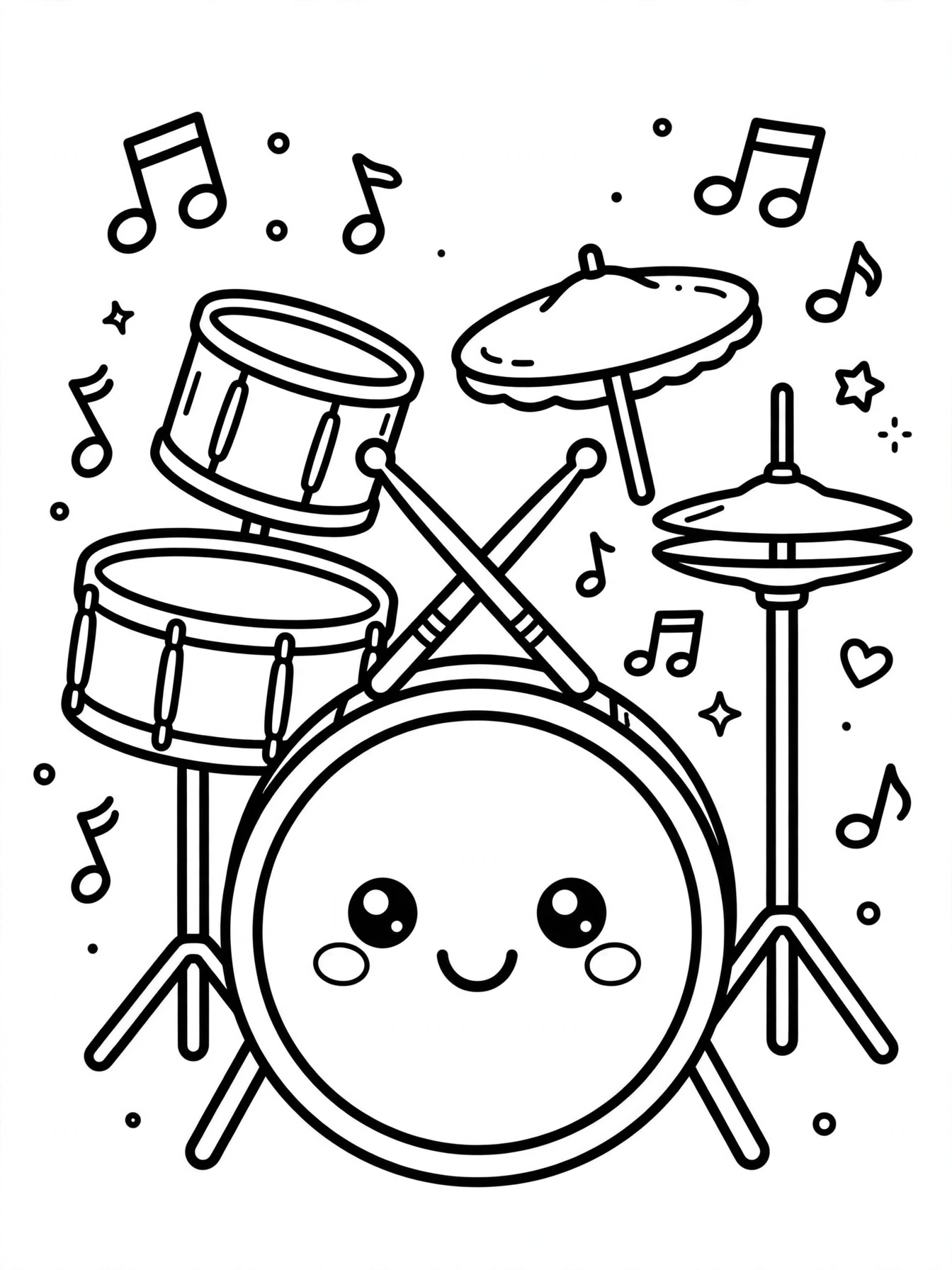 Desenho de Bateria para colorir