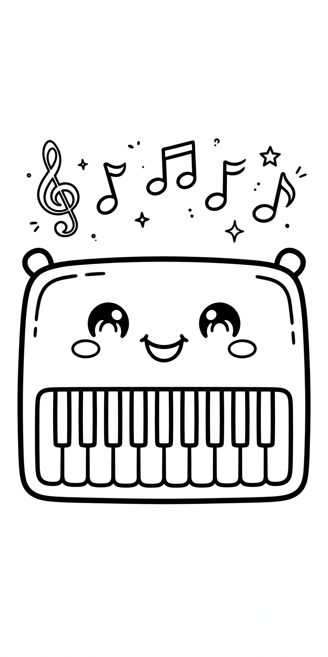 Desenho de Piano para colorir