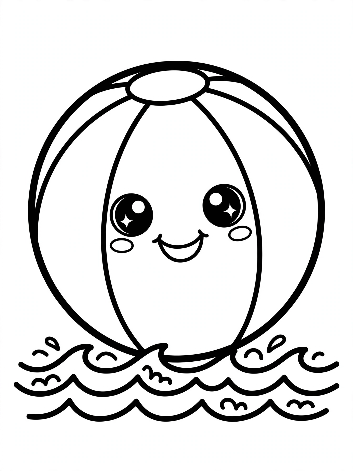 Desenho de Bola de Praia para colorir