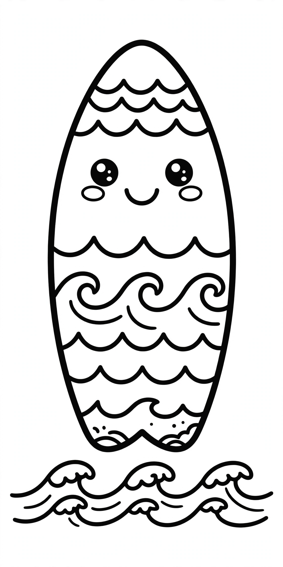 Desenho de Prancha de Surf para colorir