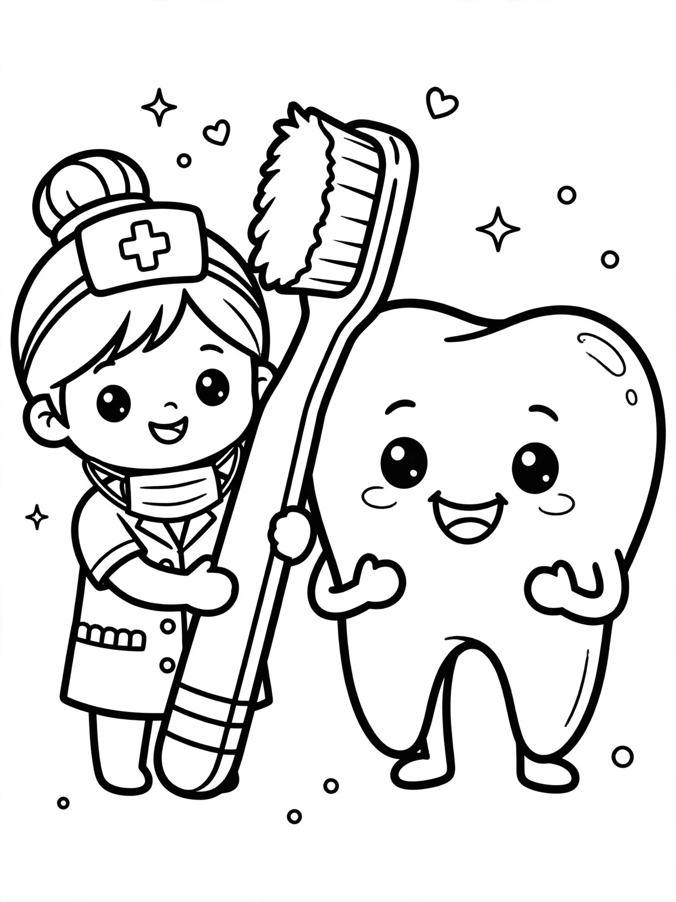 Desenho de Dentista para colorir