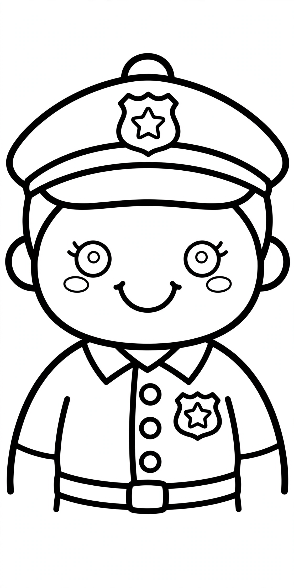 Desenho de Policial para colorir