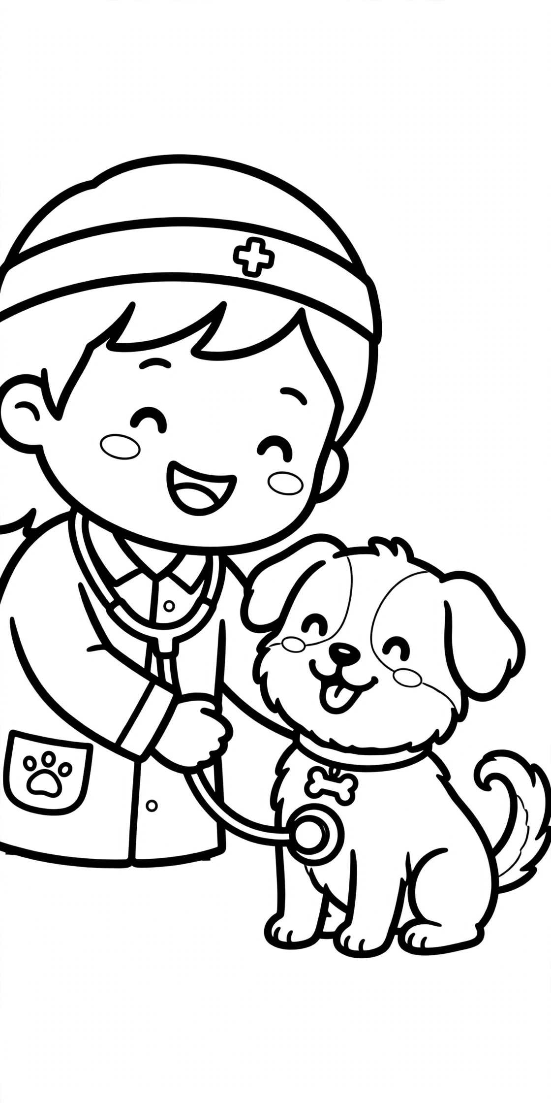 Desenho de Veterinário para colorir