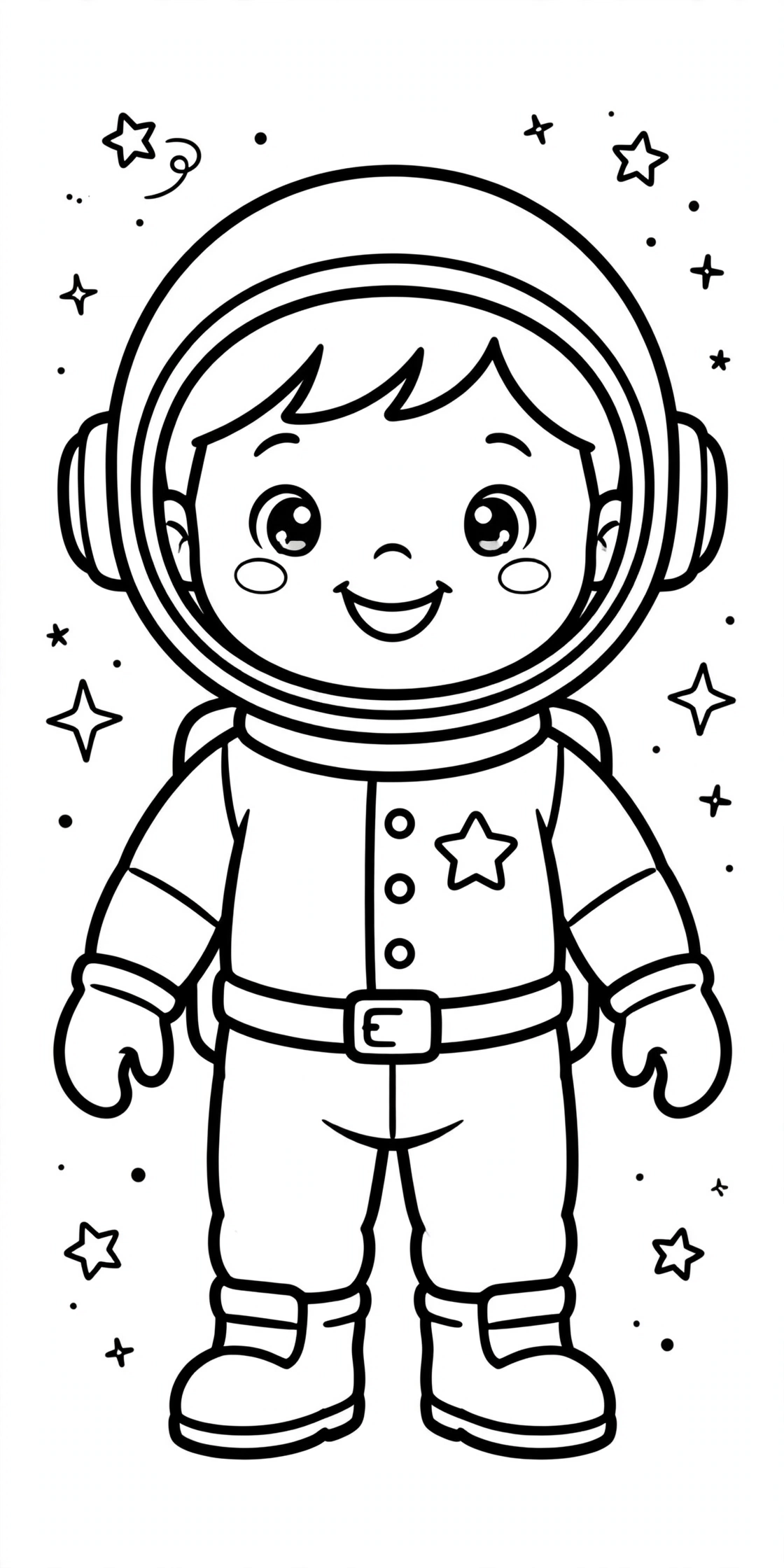 Desenho de Astronauta para colorir