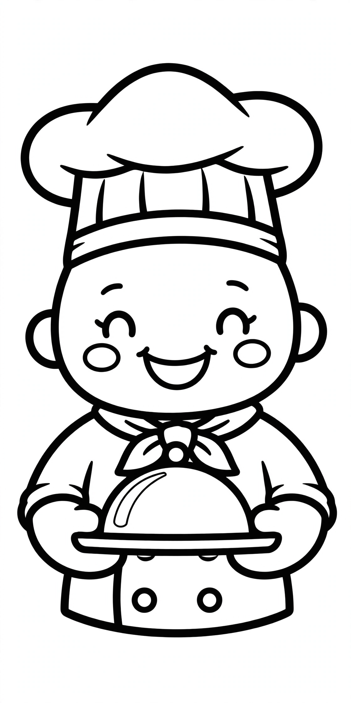 Desenho de Chef de Cozinha para colorir