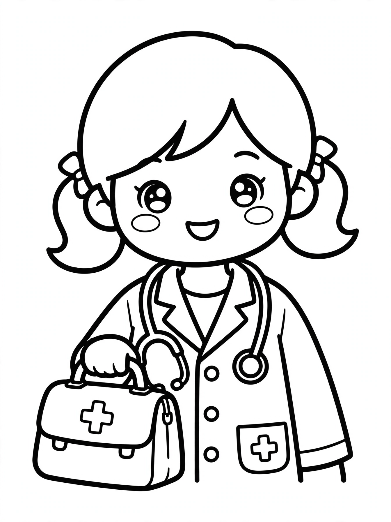 Desenho de Médica para colorir