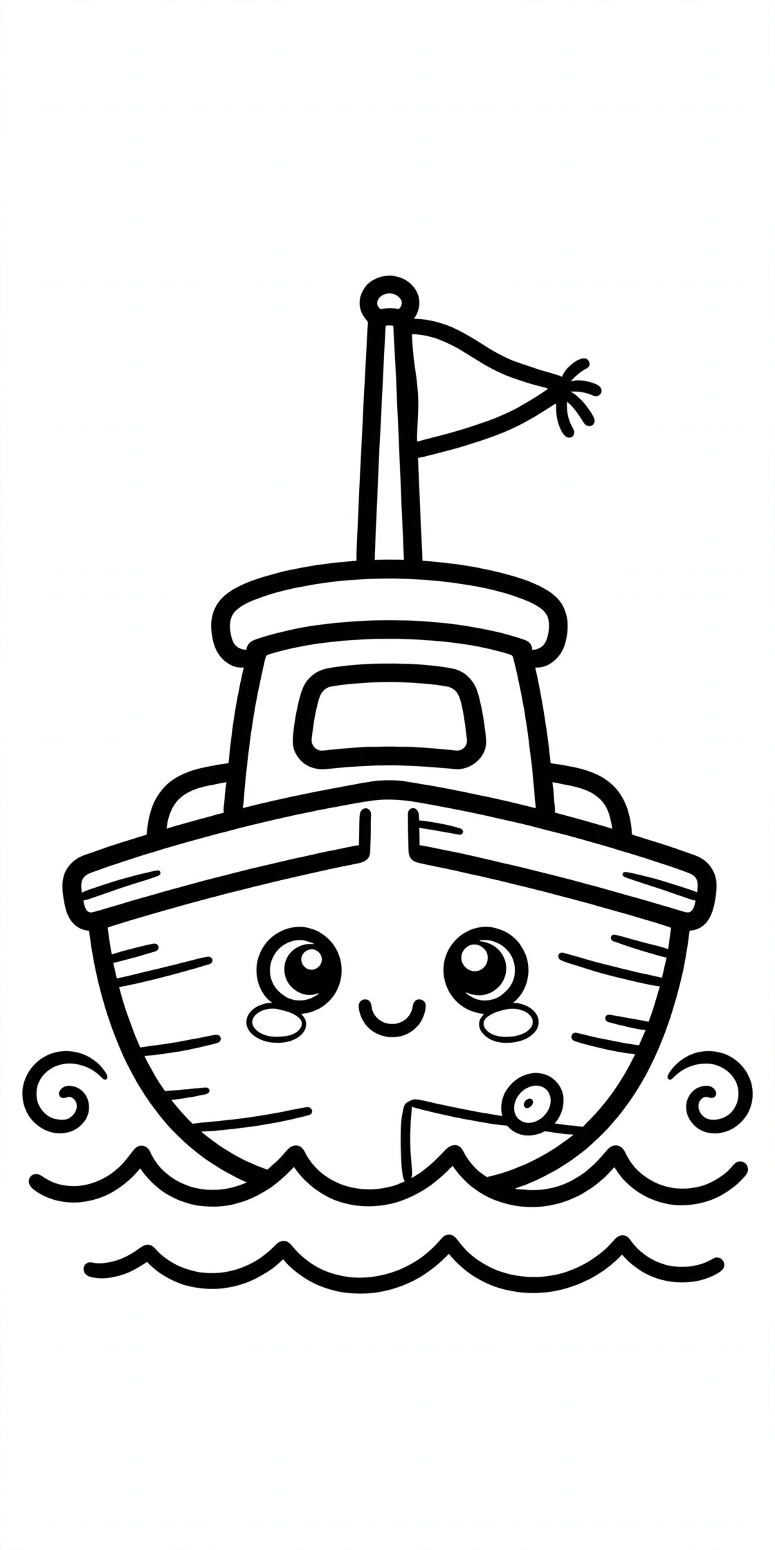 Desenho de Barco para colorir