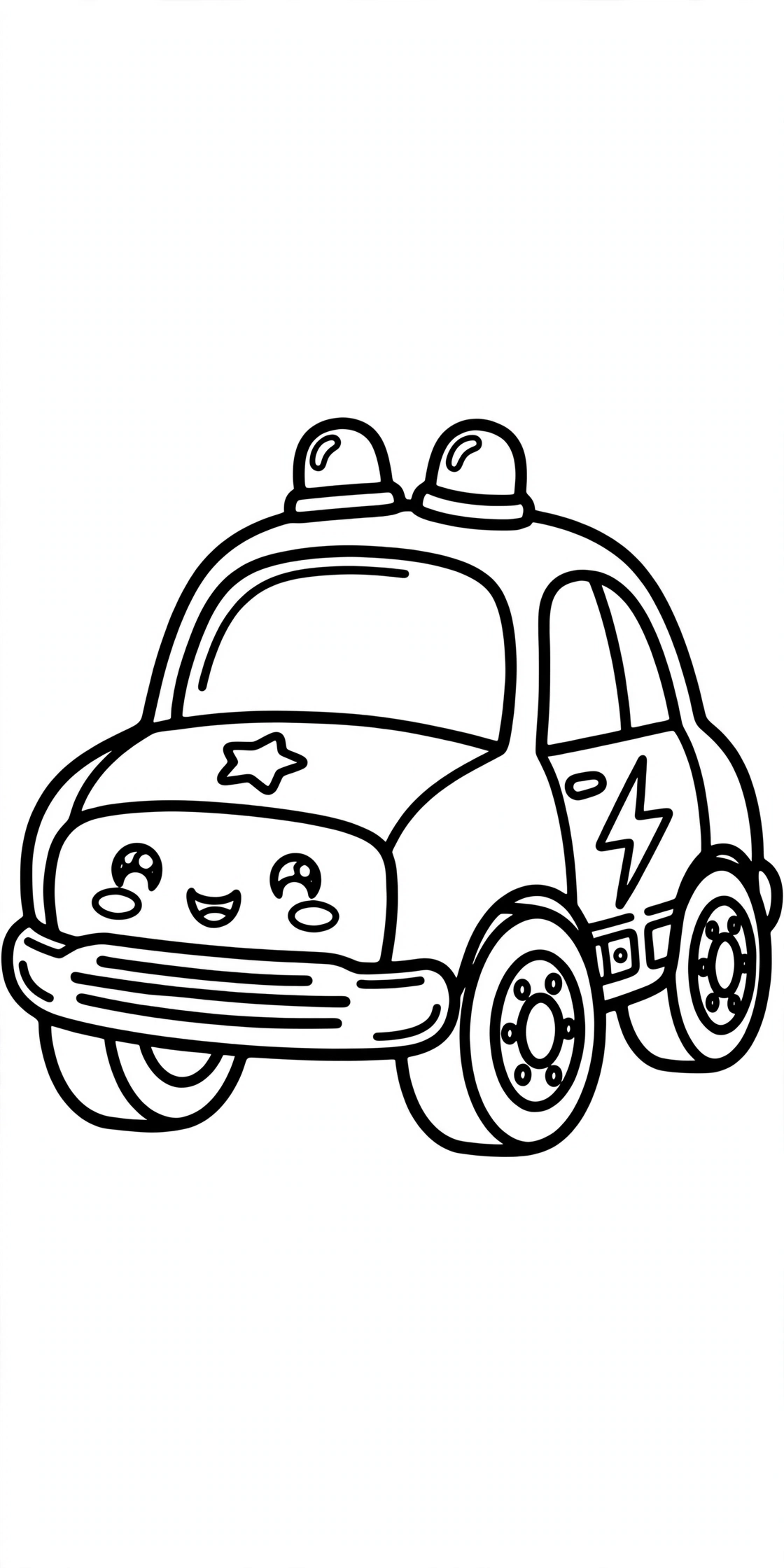 Desenho de Carro de Polícia para colorir