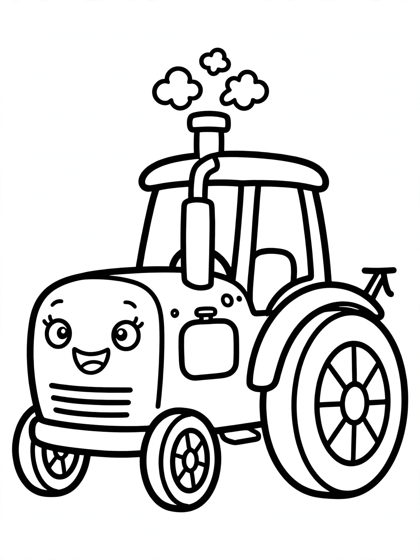 Desenho de Trator para colorir